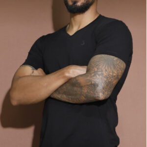 CUELLO REDONDO TELA CATAR BÁSICA cuello V